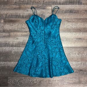 Victoria's Secret Jacquard Chemise Sweetheart Babydoll Vintage Y2K Slip Dress